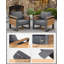 Ensemble de mobilier d'extérieur en aluminium avec foyer 52 po-1920334024