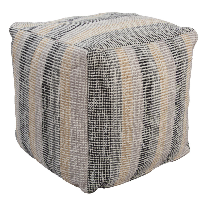 Pouf en coton tissé / polyester
