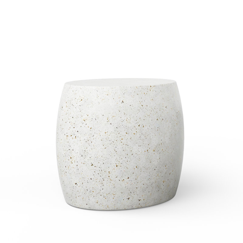 Mixx End Table, Ivory Terrazo