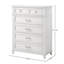 Commode blanche 5 tiroirs, commode moderne