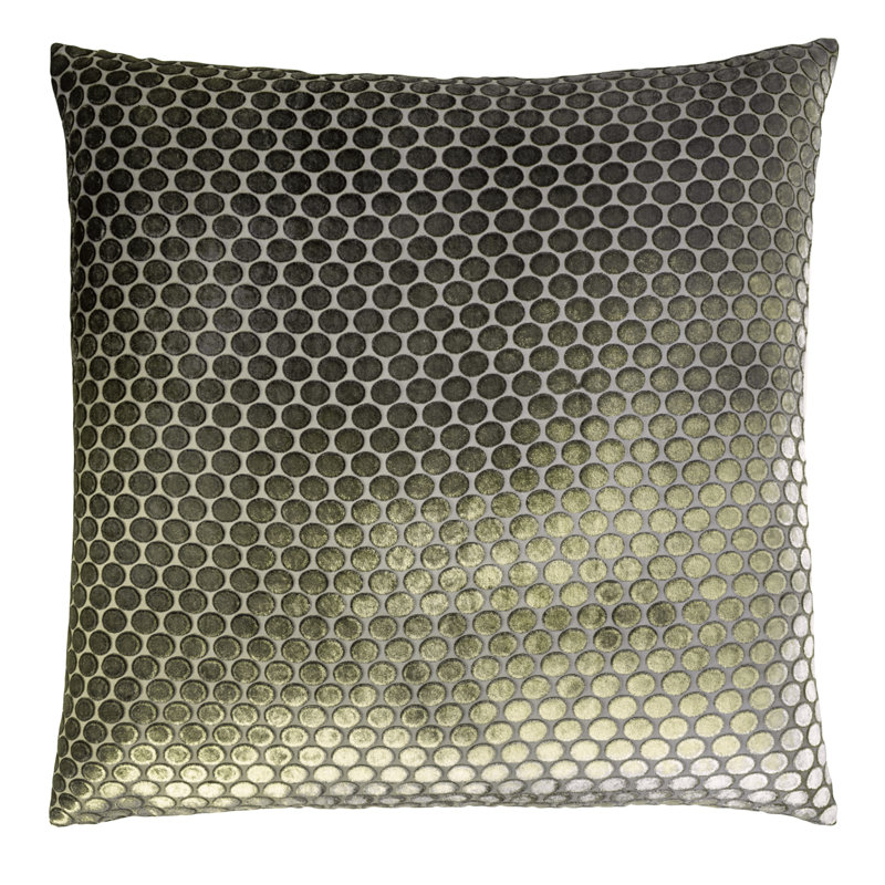 Dots Square Velvet Pillow Cover & Insert, 20"H x 20"W, Oregano