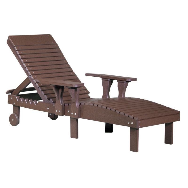 Chaise de patio inclinable Dicie, Brun châtaigne