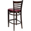 Tabouret de bar de restaurant en bois à dossier d'échelle-1115715457-1320055792