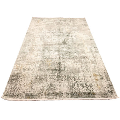 7x10 Gold and Gray Turkish Antep Rug