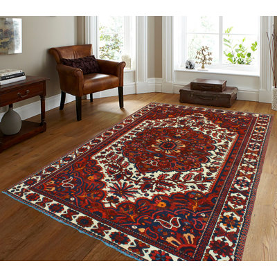 Khrystopher Bakhtiari Yeliz Burgundy Rug