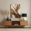 Art mural abstrait en métal beige 97-1113000995