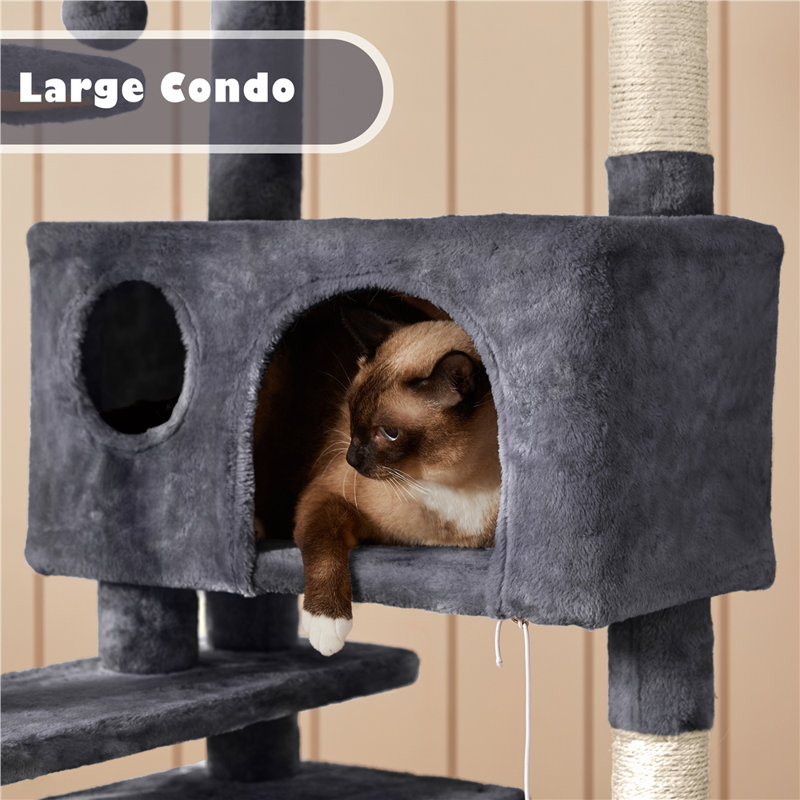 139cm  Cat Tree, Dark Grey