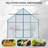 8x10 Polycarbonate Greenhouse With Double Door For Outdoor Backyard Green