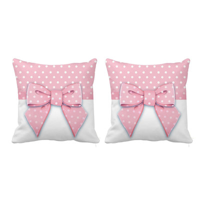 Sweet Ribbon Accent Pillow S/2