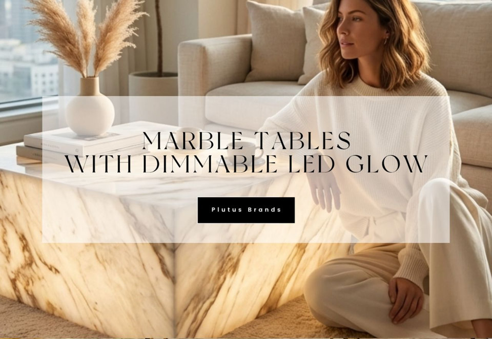 LED Real Marble Tables