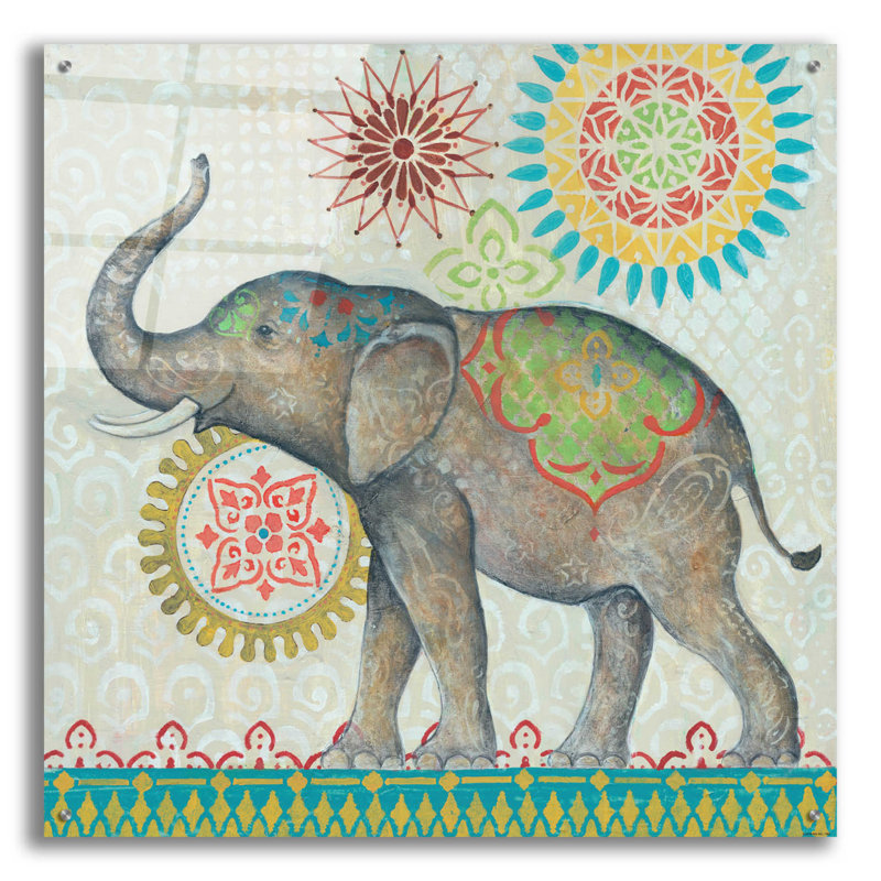 " Elephant " by Unknown JD, 36" H x 36" W x 0.2" D