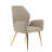 Valenne Beige patterned Leather Dining Chair