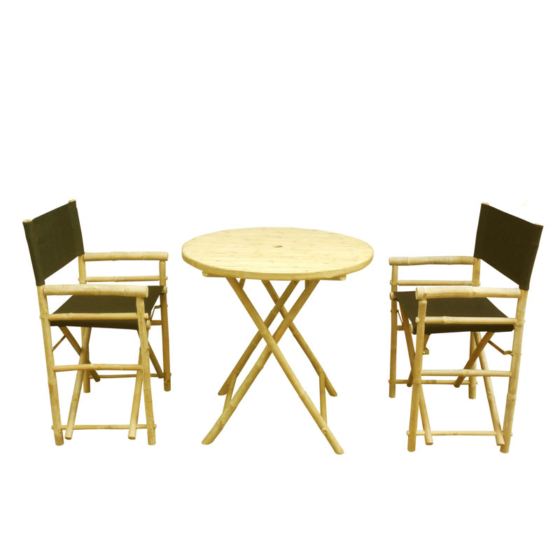 Sinta 2 - Person Patio Dining Set with, Black