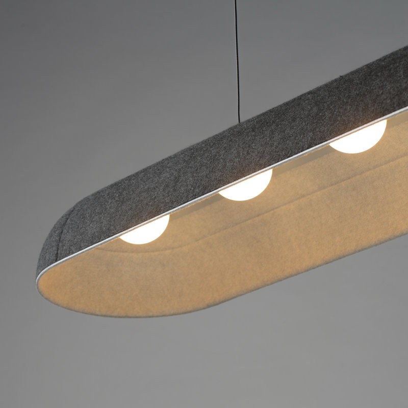 Nava-Linear Pendant, Dark Gray