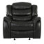 Fauteuil inclinable de conception classique, fauteuil inclinable en polyuréthane et baies noires