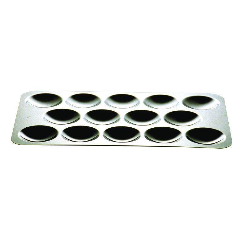 Buffet Tray with 14 Compartments - 6 Pieces - Stainless Steel