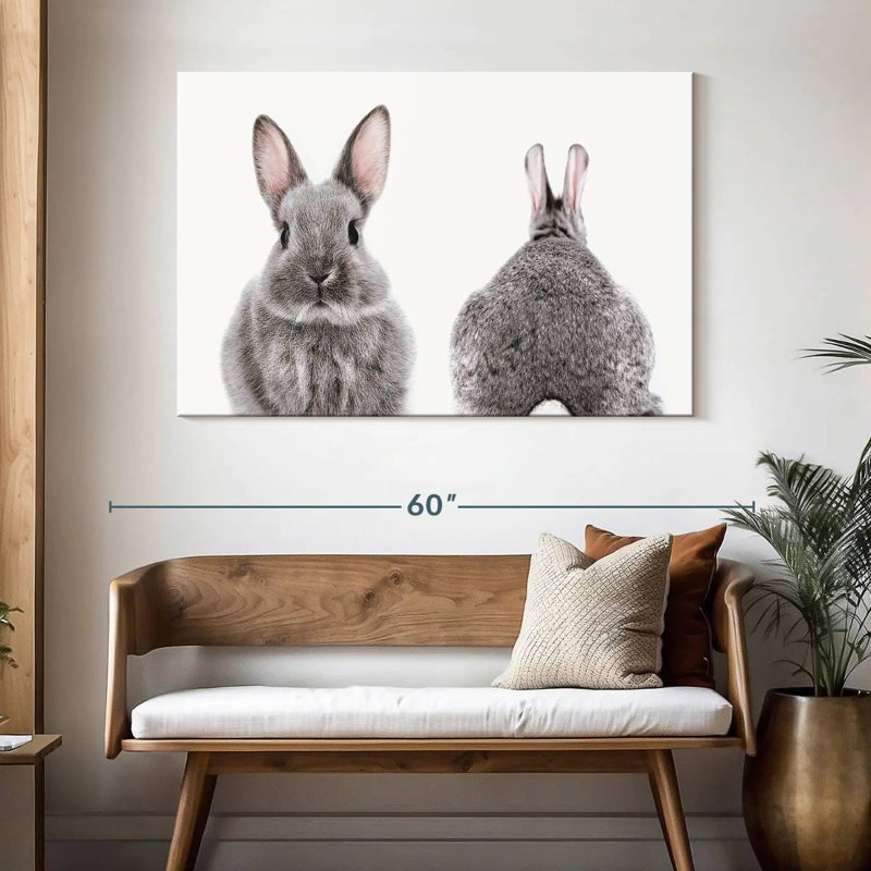 Brampt Rabbit Front And Back Portrait, 32" H x 48" W