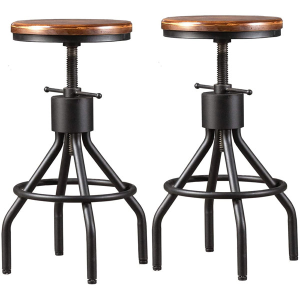 17 Stories Swivel Counter Stool with Metal Frame & Reviews | Wayfair