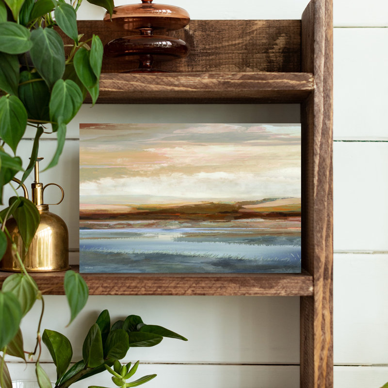 Art contemporain contemporain, paysage contemporain abstrait, H 12 po x l 18 po