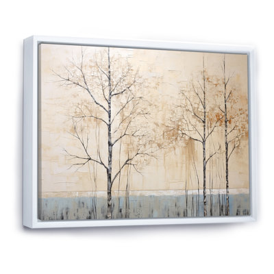 Harmonous beige arbre IV sur toile