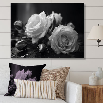 «Gray Garden of Roses I», reproduction d'art sur toile
