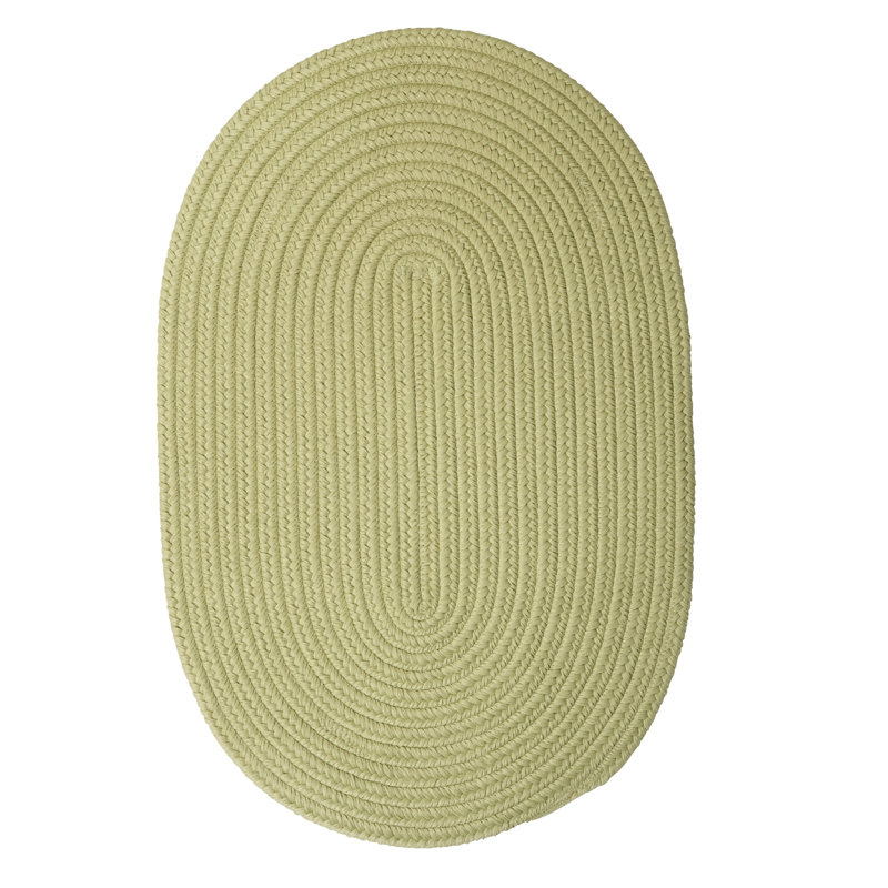Audryanna Indoor / Outdoor Reversible Area Rug - Celery Green, Oval 10' x 13'