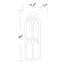 Miroir d'appoint de fenêtre arqué Giovanni Farmhouse-1303980740
