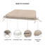 Sunbrella Square Dining Chair Cushions, 3" Foam Replacement Cushion-1261558966-1261558990