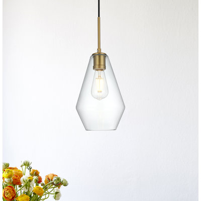 Stutz 1-Light Schoolhouse Pendant with Adjustable Length