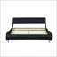 Structure de lit tapissier en similicuir