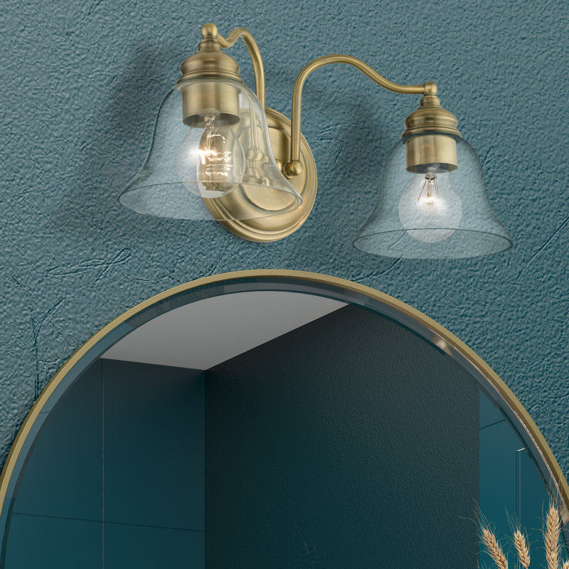 Deshaunda 2 - Light Dimmable Vanity Light, Antique Brass