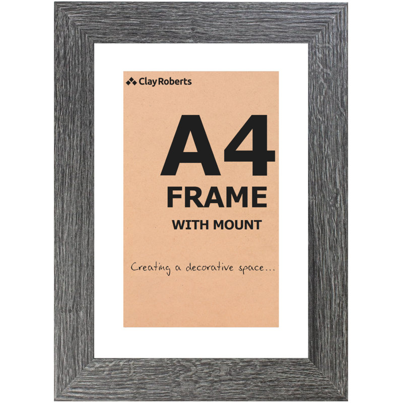 Picture Frame - Set of 2 with Mat, Dark Grey