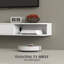 71" Floating TV Stand, Wall Mounted Media Console, White-951484518-951484440