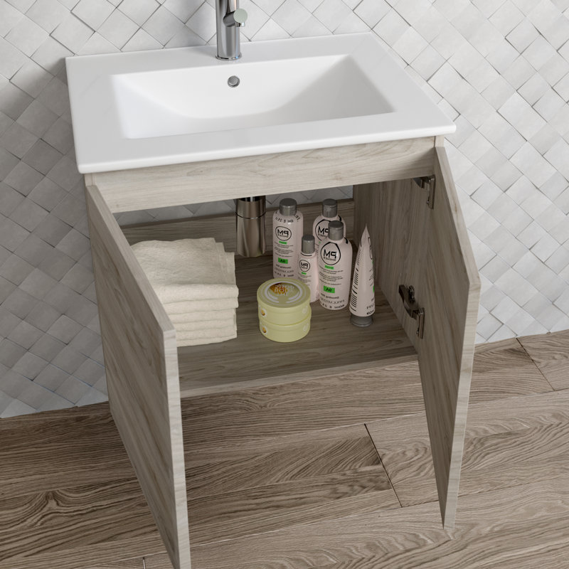 Base de meuble-lavabo simple 28 po Malibu, Pin