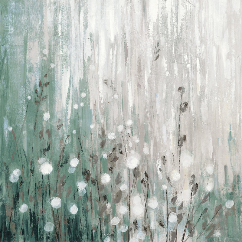 January Branches Green V2 by Silvia Vassileva - Wrapped Canvas Painting, 76cm H x 76cm W