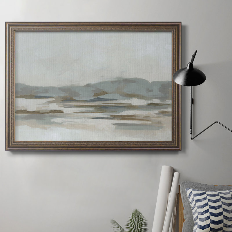 Neutral Coast II - peinture sur toile encadrée, H 16 po x l 20 po x P 2,5 po