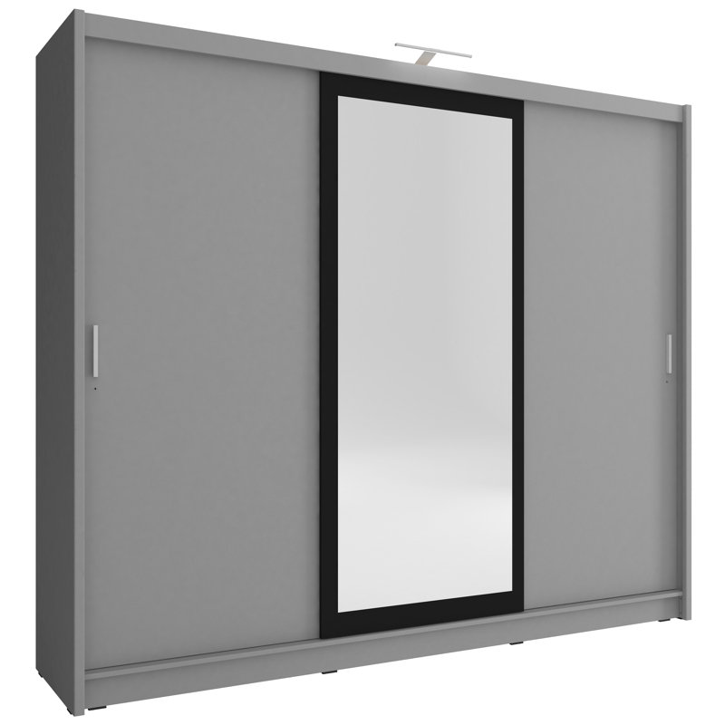 Feng 3 Door Manufactured Wood Wardrobe, White, Yes