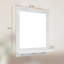 Miroir mural avec tablettes et crochets, blanc-123706623