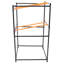 Steel Lawn Mower Storage Rack for 3 Units, 330 lb Capacity, Black and Orange