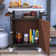 Outdoor Grill Cart With Stainless Steel Tabletop, Storage, Patio Kitchen Island With Wheels, Hooks