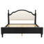 Lit plateforme en bois avec tête de lit tapissier Nelon-126227823-126227822