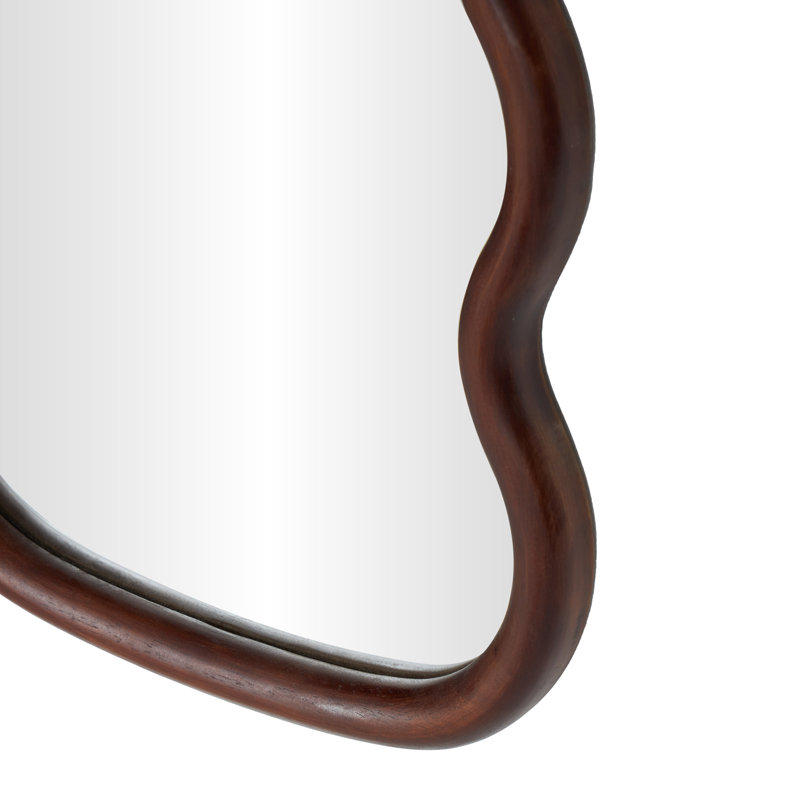Miroir mural Lewisetta Cole, 46,7 po x 15,5 po, Brun foncé