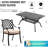 ?? ?????????? Outdoor Dining Set Cast Aluminum Retro Patio Dining Set For 6 Includes 59” Rectangular Table And 6 Chairs With Thicker Cushion And Umbrella Hole For Patio Deck Garden