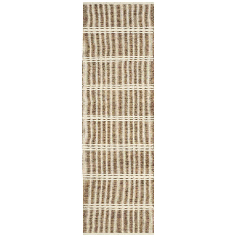 Malta Handwoven Wool Rug, Runner 2'6" x 8', Natural