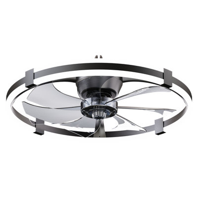 Ventilateur de plafond encastré en bois naturel ondulé de 20 po avec lumières et télécommande, DEL à intensité variable 3000-6500K, moteur à courant continu silencieux à 6 vitesses, flux d'air réversible pour le salon de la cuisine de la chambre à coucher