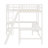 Wooden High Loftbed With Ladder，Safety Guardrail And 2 Built-In L-Shaped Desks-569341290