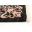 Tapis unique en laine noué à la main style moderne noir / rose foncé 6 pi 1 po x 9 pi 7 po Lexi-May Lexi-May