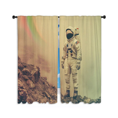 Paire de rideaux obscurcissant en polyester Hesta