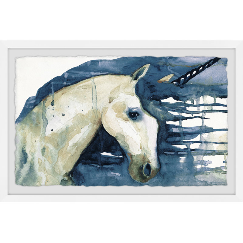 «Eble Unicorn», reproduction d'art encadrée, H 20 po x l 30 po x P 1,5 po