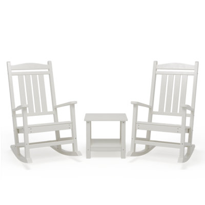 Rasima 23.6" W 2-Person Rocking Patio Set with Table 